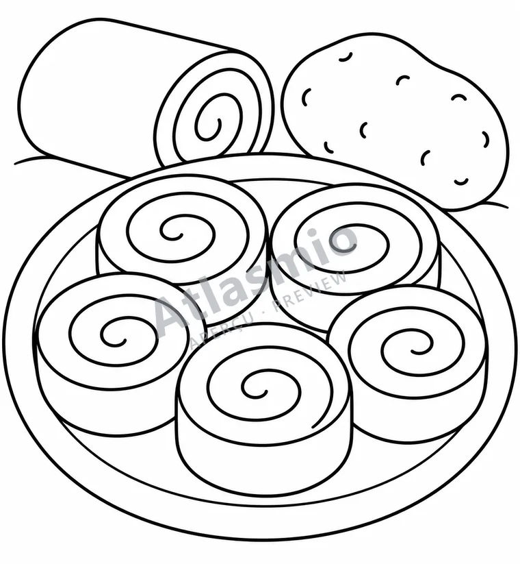 Illustration à colorier : Des bonbons aux patates