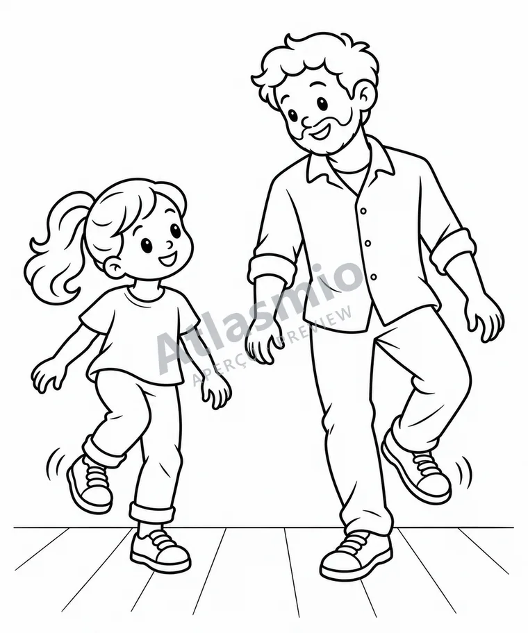 Illustration à colorier : Les pieds de la gigue