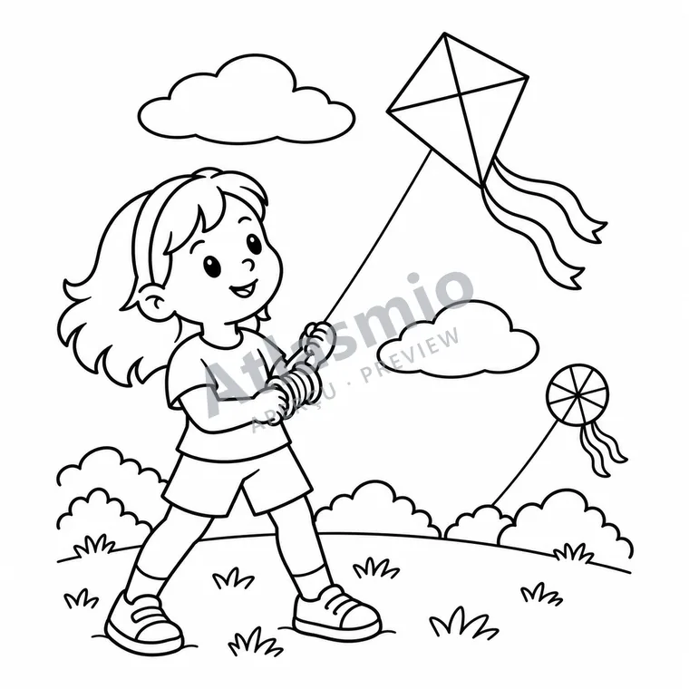 Illustration à colorier : Le ciel de Saint-Honoré