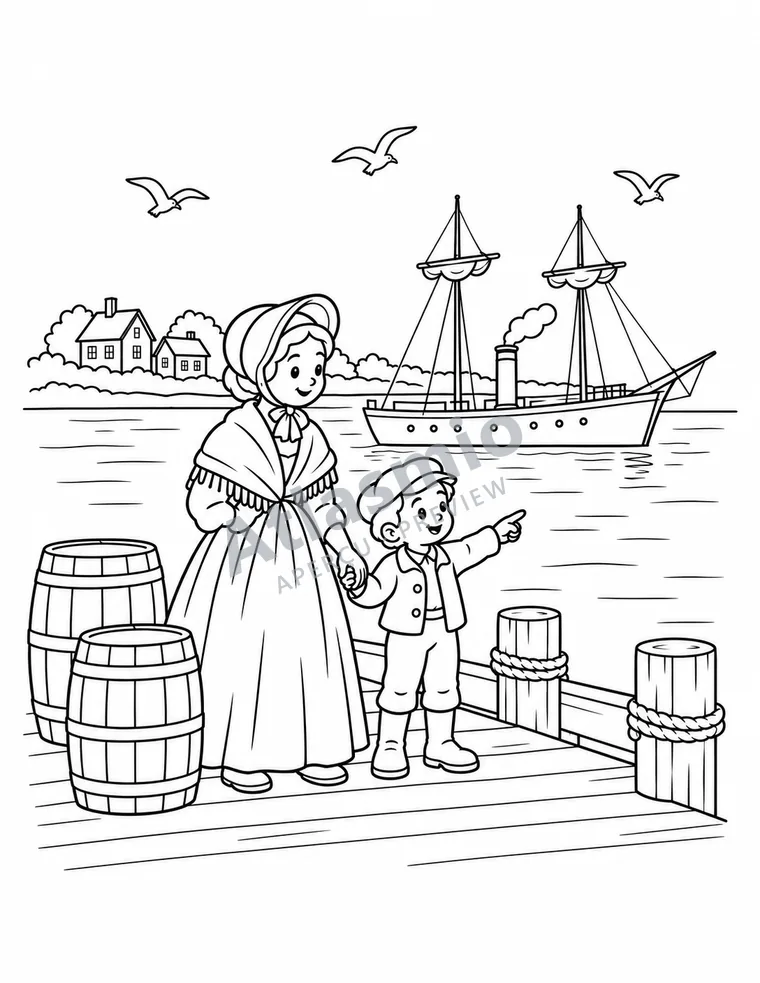 Illustration à colorier : Rendez-vous à Charlottetown