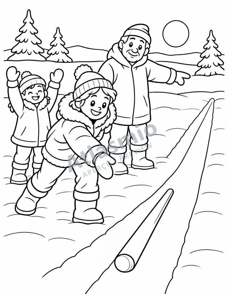 Illustration à colorier : Le serpent des neiges