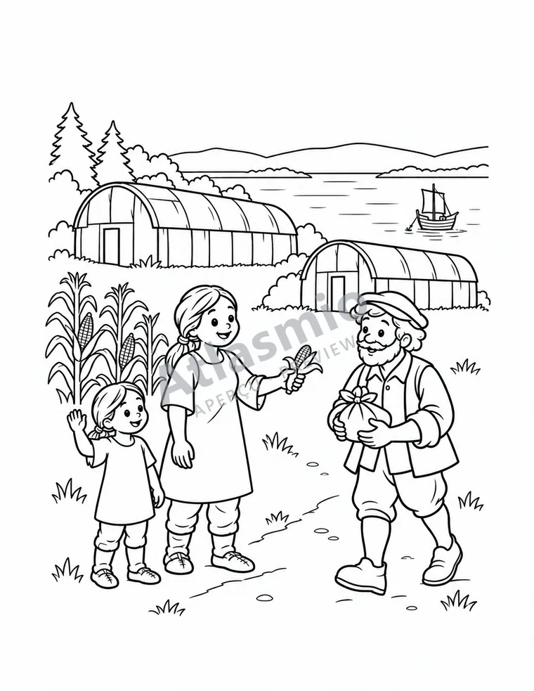Illustration à colorier : De kanata à Canada