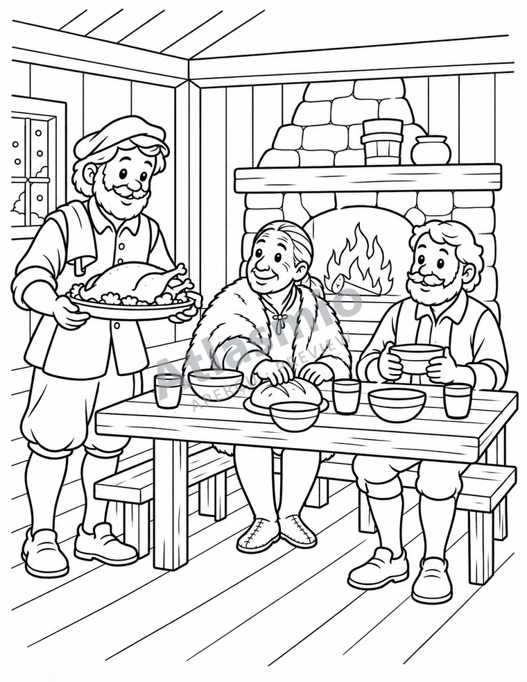 Illustration à colorier : L’Ordre de Bon Temps