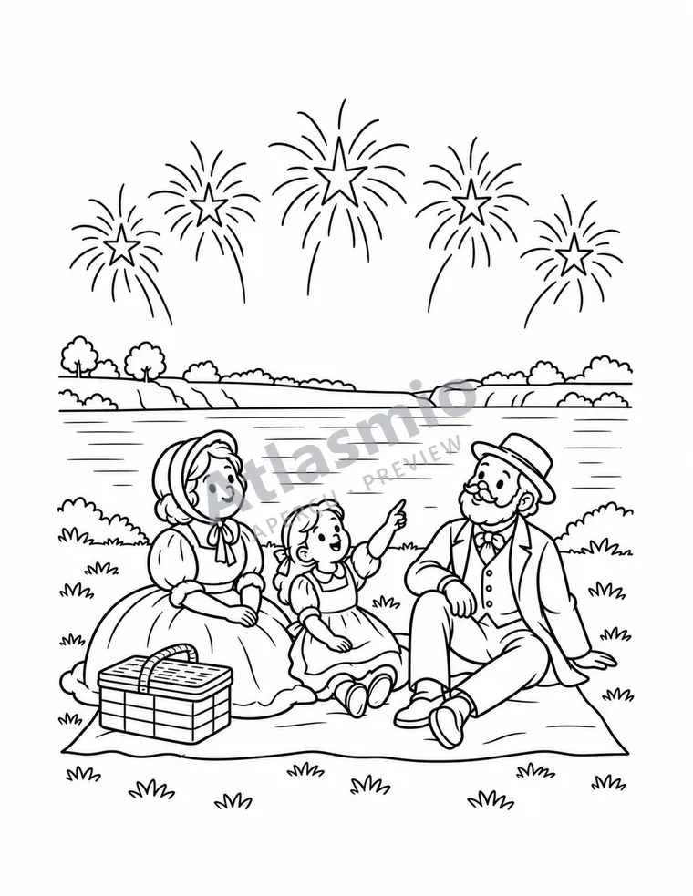 Colouring illustration: Canada is born