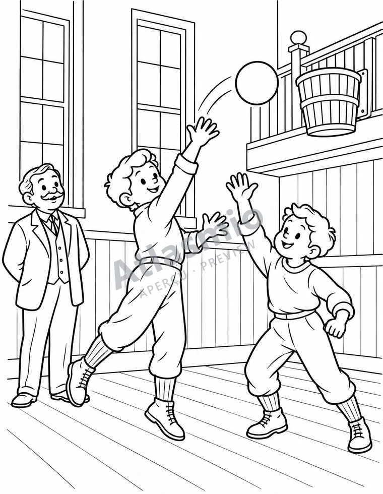 Colouring illustration: Two peach baskets