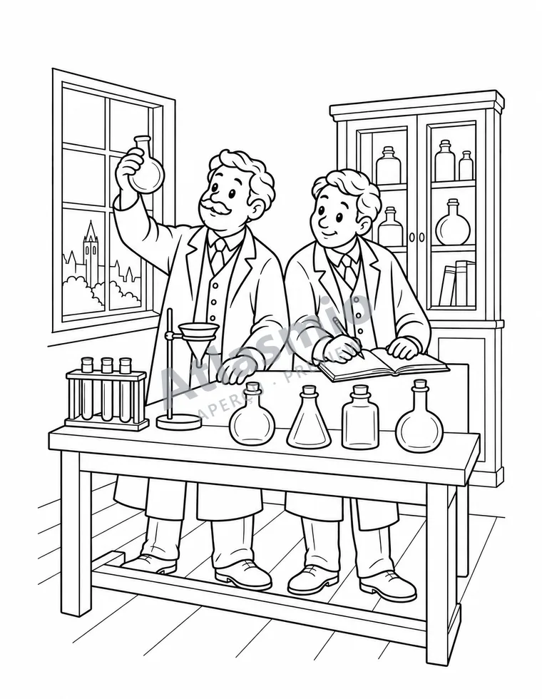 Illustration à colorier : La découverte de l’insuline