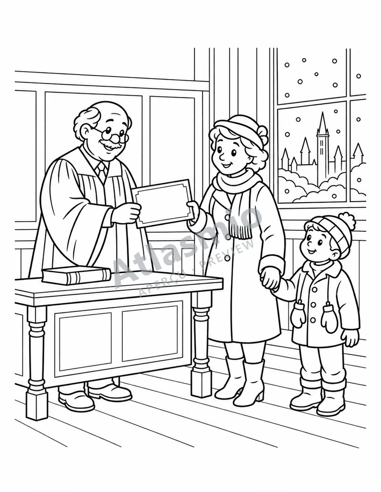 Colouring illustration: Canadian citizenship