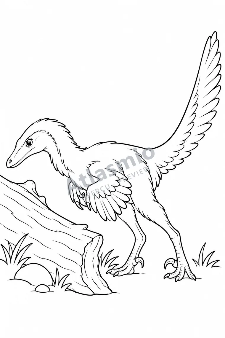 Colouring illustration: Saurornitholestes