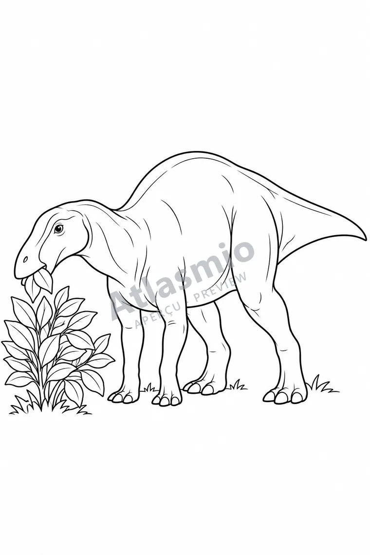 Colouring illustration: Gryposaurus