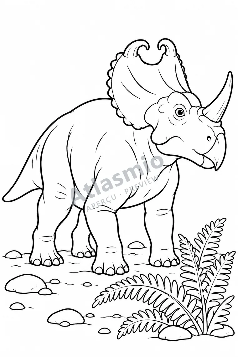 Colouring illustration: Centrosaurus