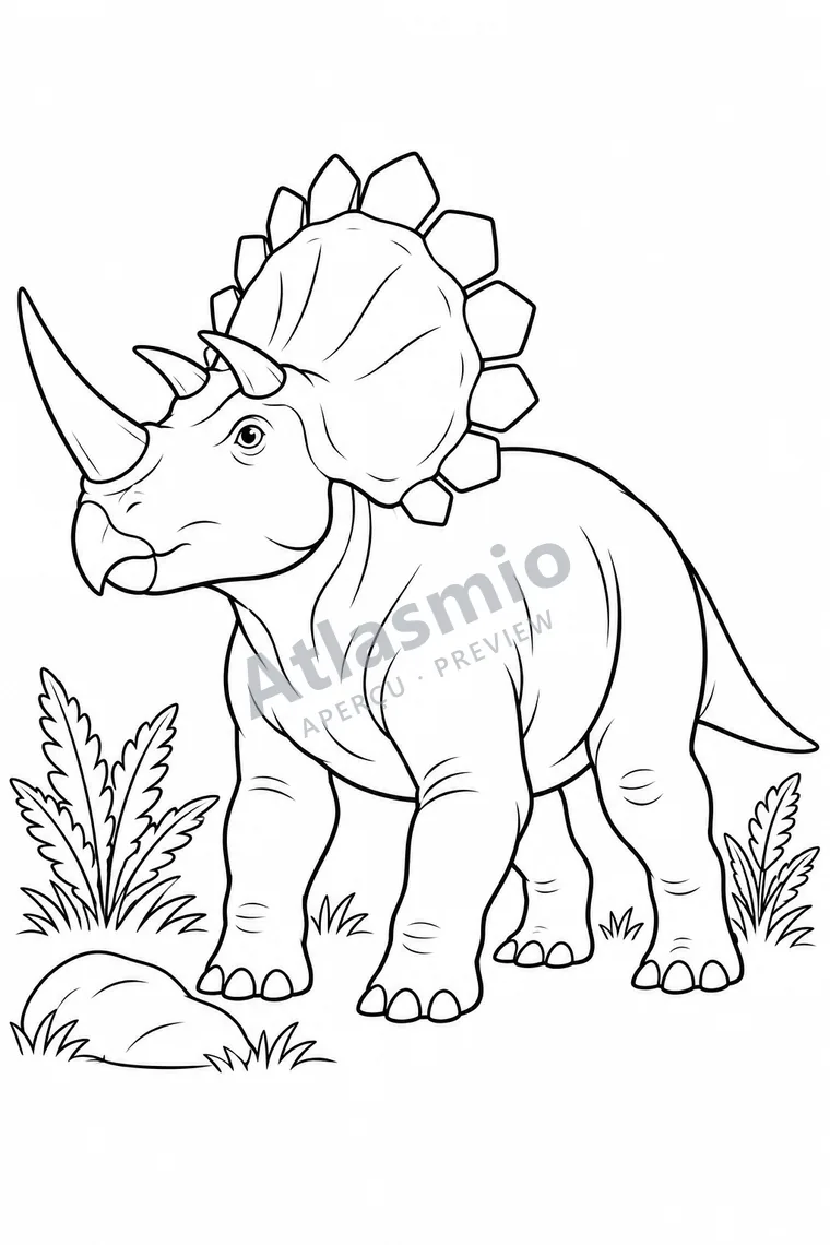 Colouring illustration: Regaliceratops