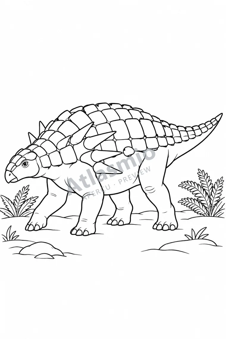 Colouring illustration: Edmontonia