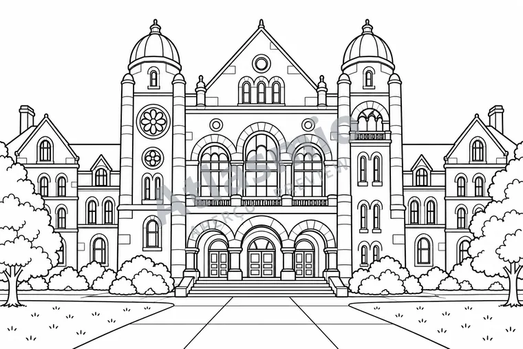 Colouring illustration: Ontario’s Legislature