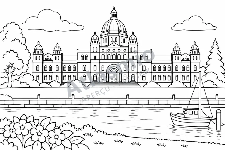 Colouring illustration: Victoria’s Domes