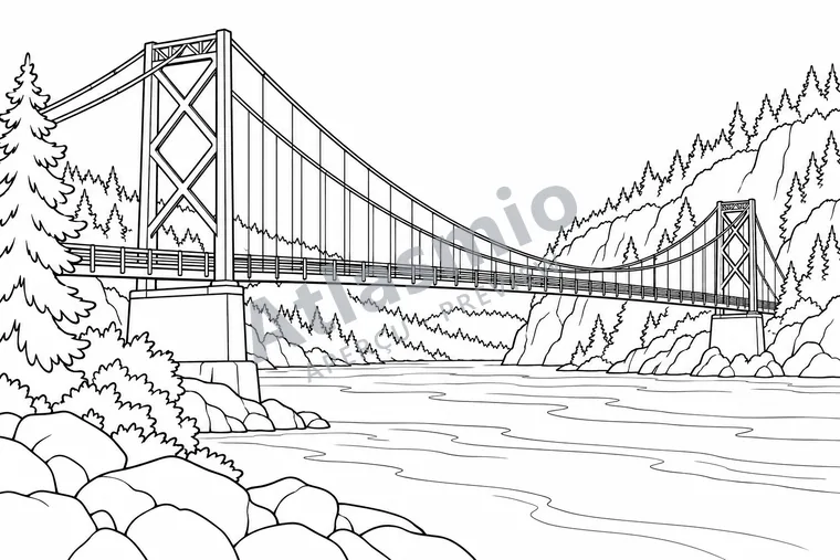 Colouring illustration: Alexandra Bridge