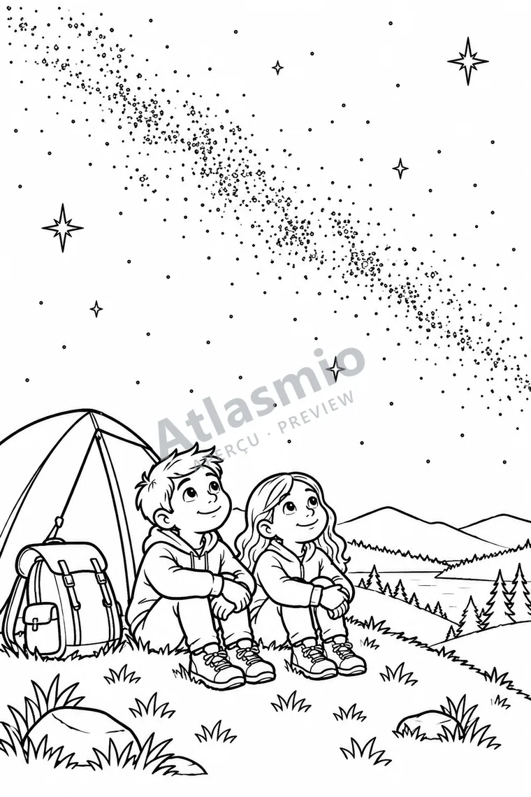 Illustration à colorier : Notre galaxie, la Voie lactée