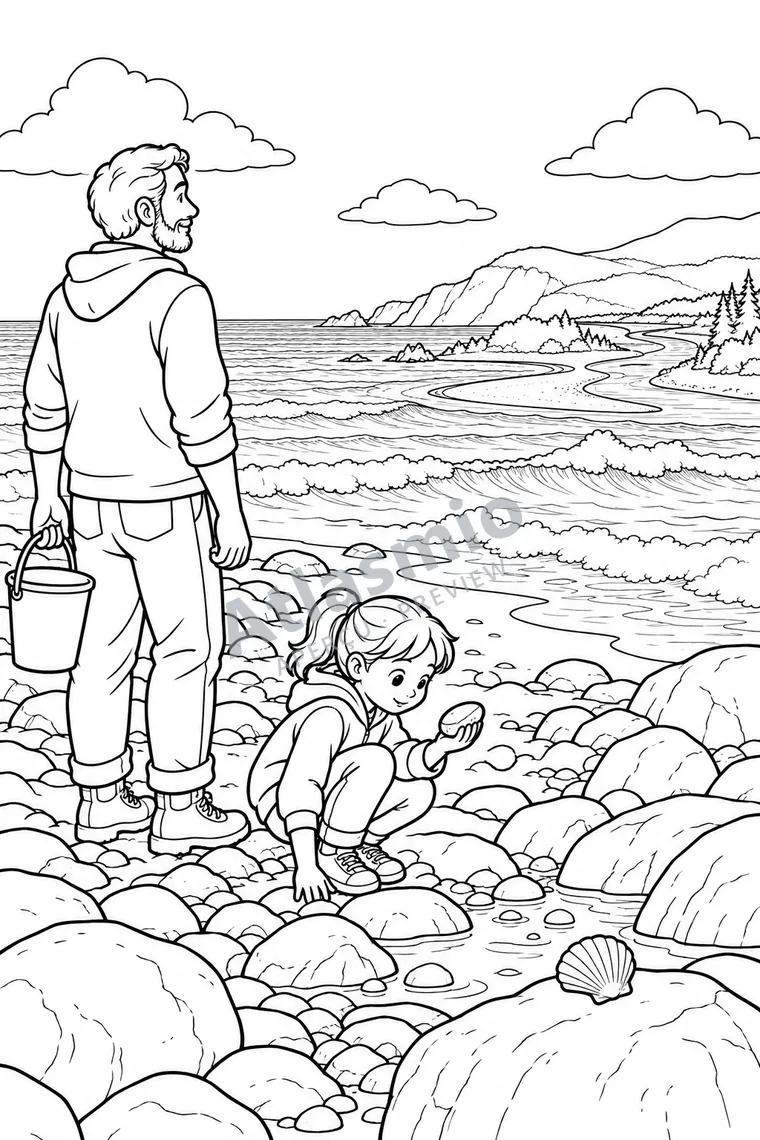Colouring illustration: Why Is the Sea Salty?