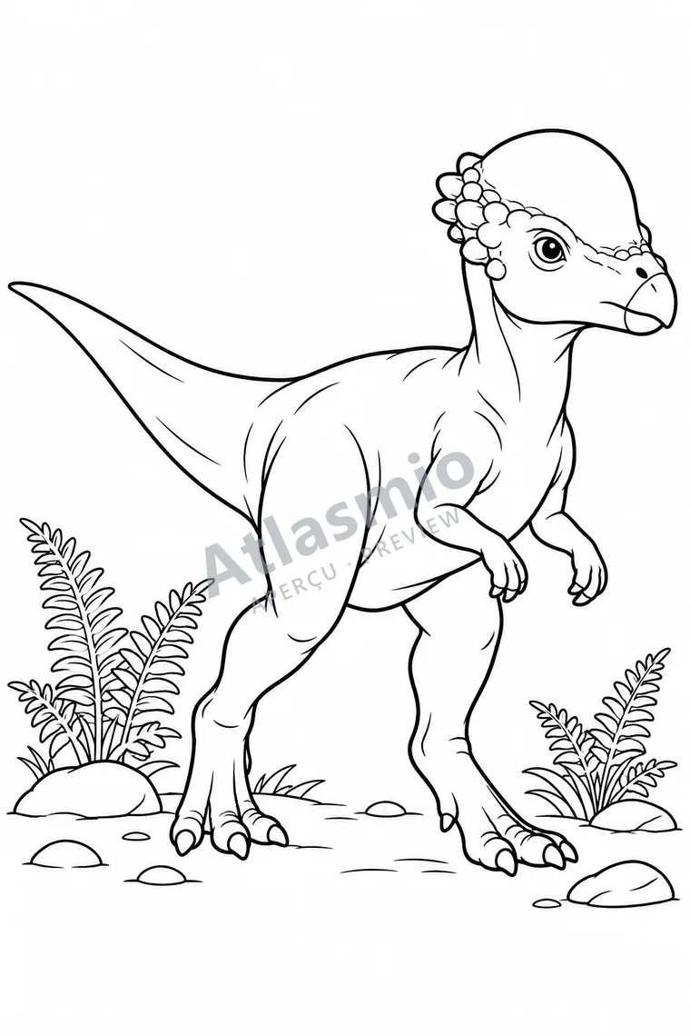 Colouring illustration: Stegoceras