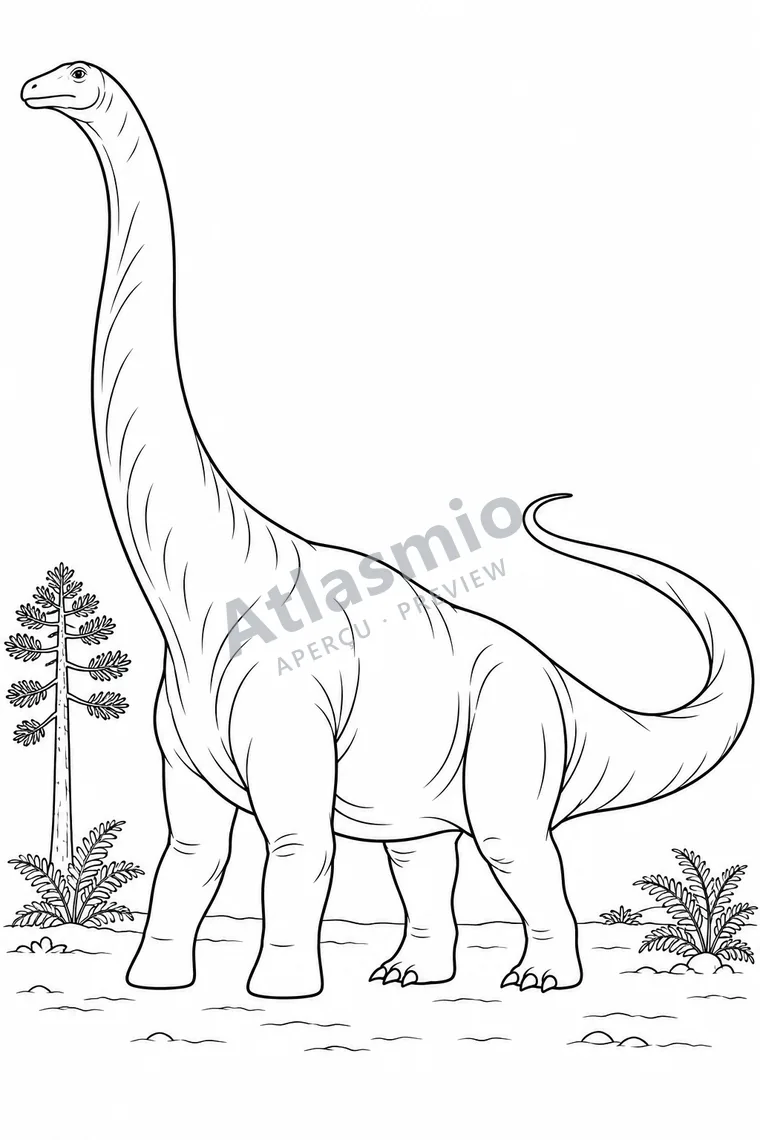 Colouring illustration: Argentinosaurus