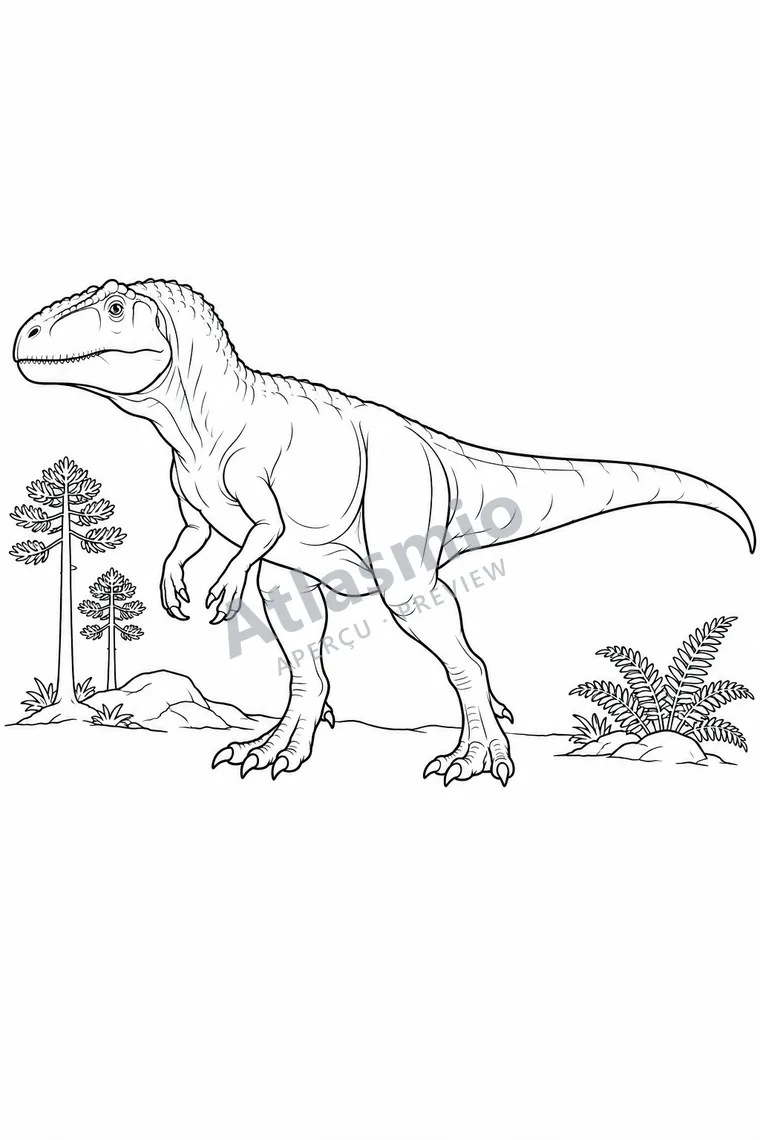 Colouring illustration: Giganotosaurus