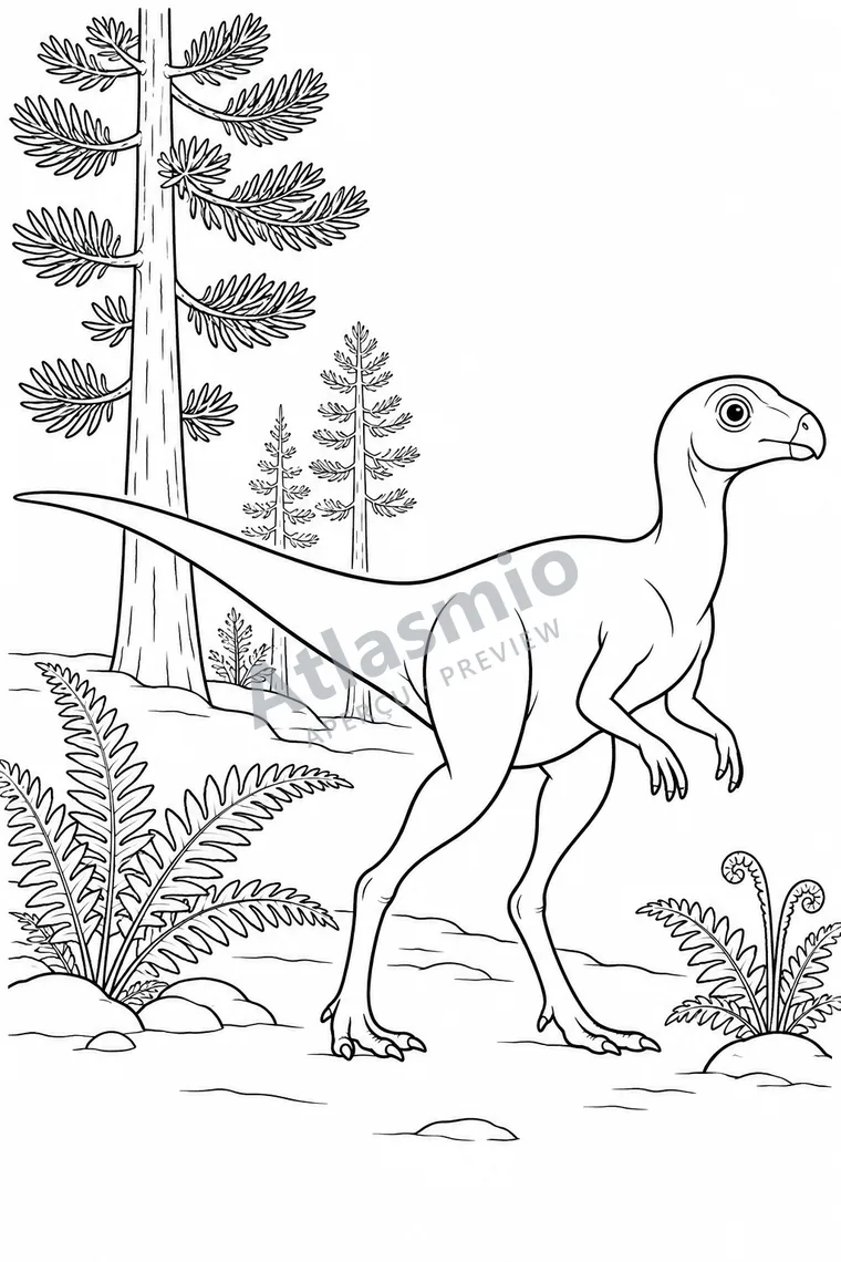 Illustration à colorier : Leaellynasaura