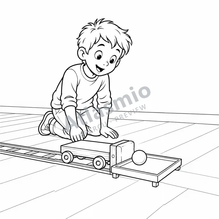 Illustration à colorier : Le jouet continue sa route