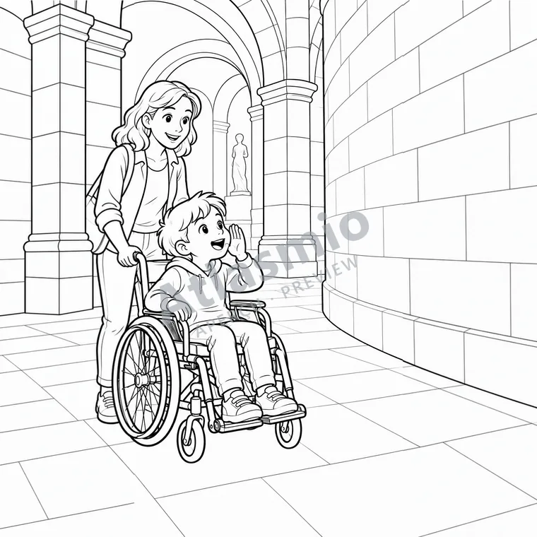 Colouring illustration: Hello, Echo!