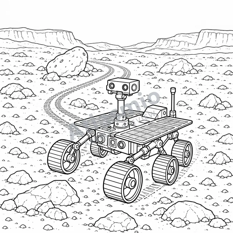 Colouring illustration: Why Is Mars Red?