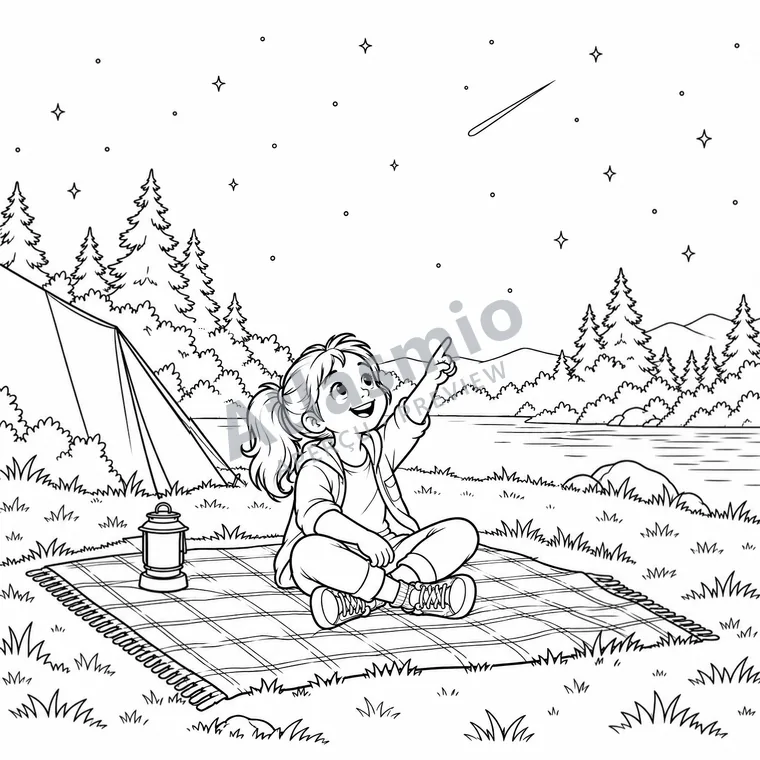 Colouring illustration: A Shooting Star Is Not a Star