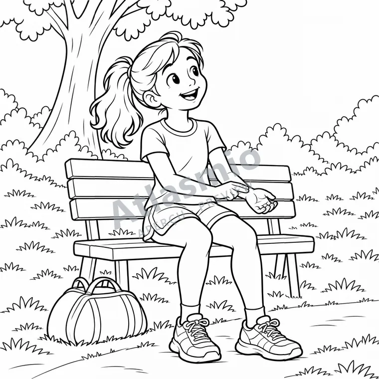 Colouring illustration: My Heart Picks Up the Pace