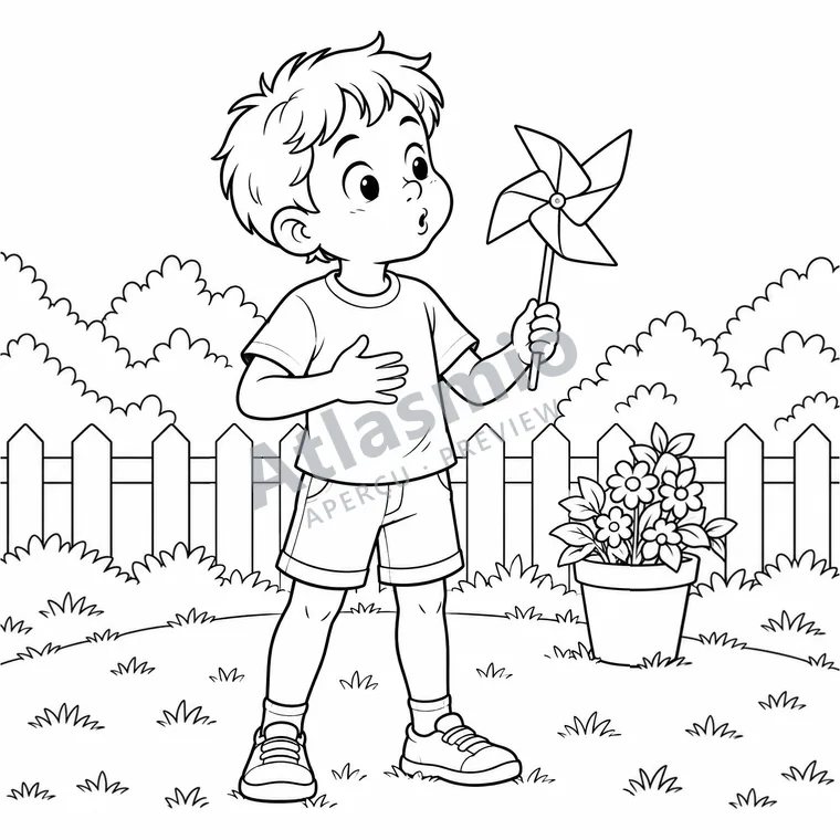 Illustration à colorier : Où va mon souffle?