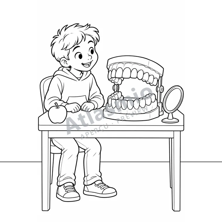 Colouring illustration: Different Teeth, Different Jobs