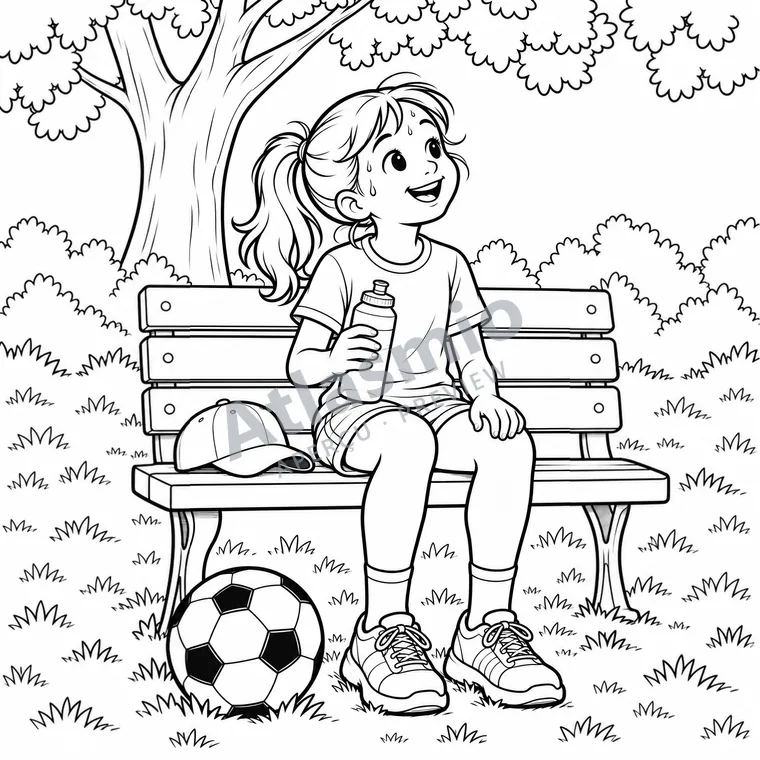 Colouring illustration: Sweat Helps Me Cool Down