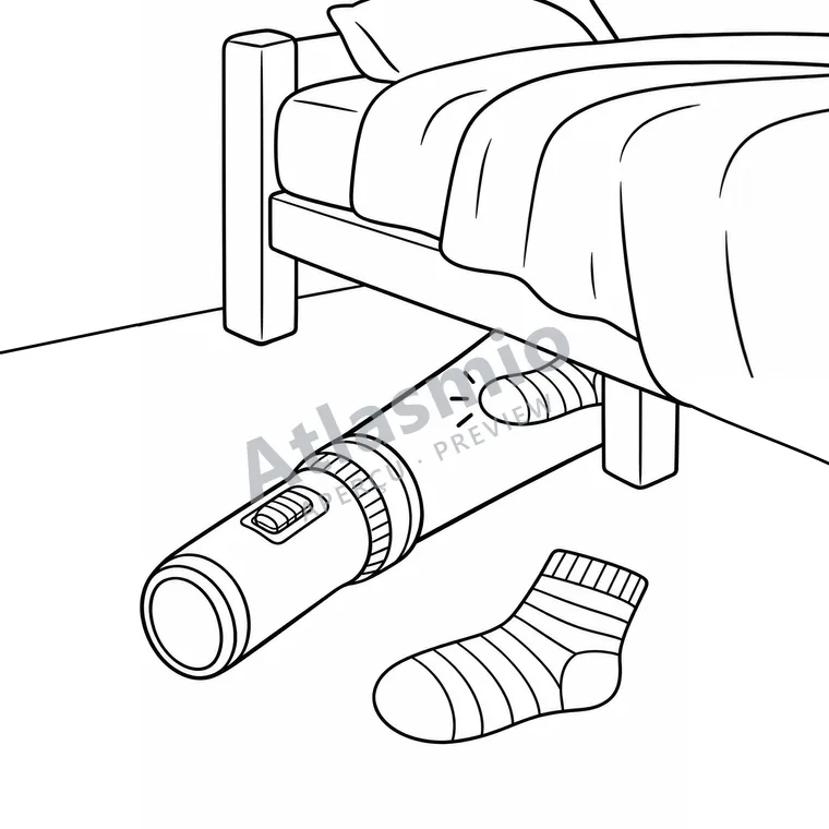 Illustration à colorier : Un petit clic, de la lumière