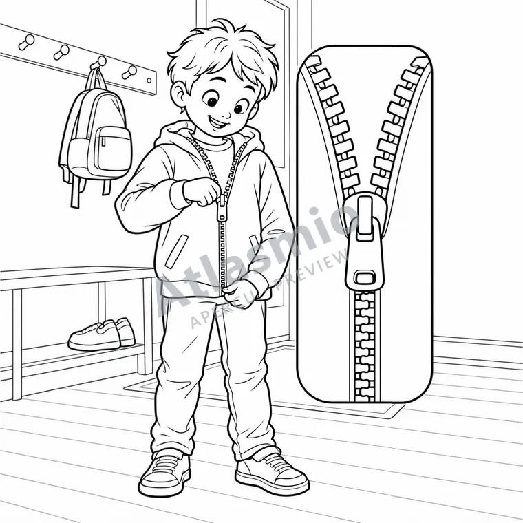 Colouring illustration: The Zipper’s Tiny Team