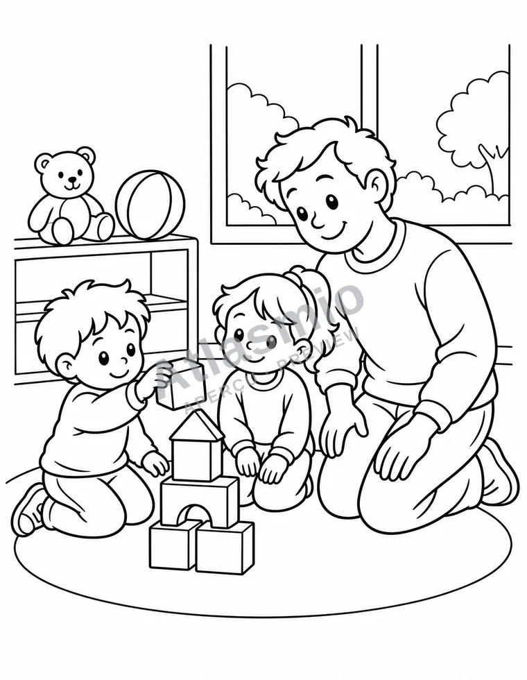 Colouring illustration: Growing up at a CPE