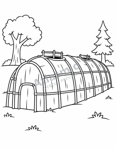 A Wendat longhouse