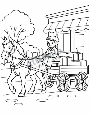 Delivery by horse and cart