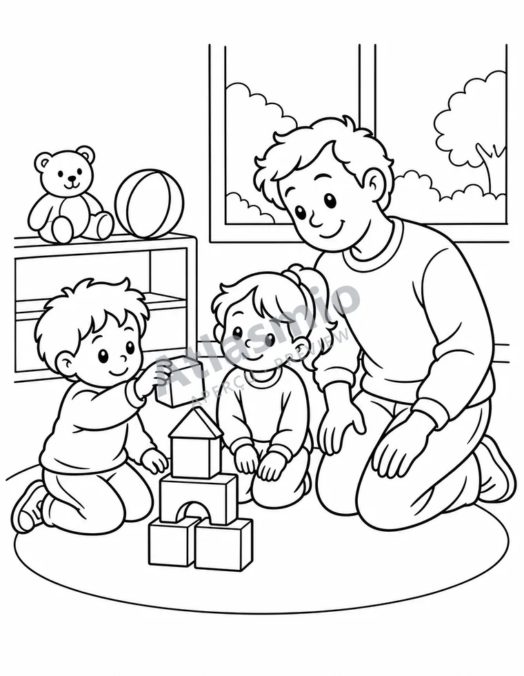 Colouring illustration: Growing up at a CPE