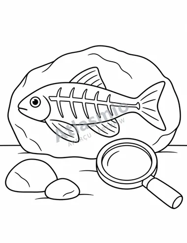 A fish preserved as a fossil