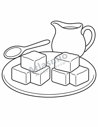 Squares of sucre à la crème