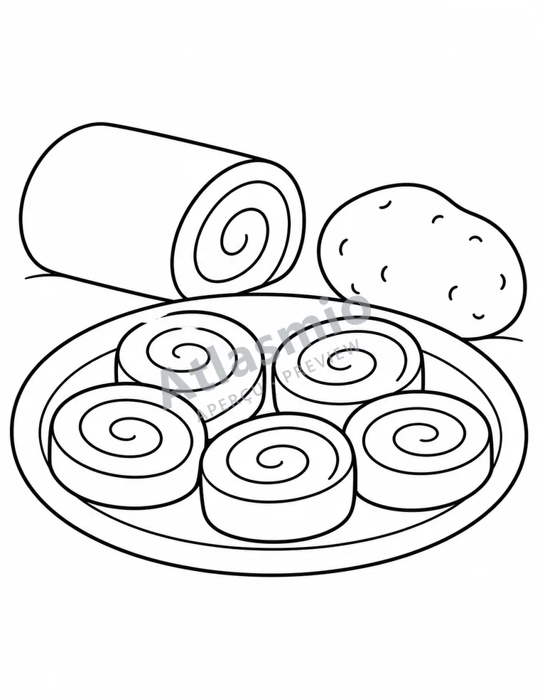 Colouring illustration: Potato candy