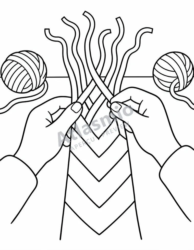Colouring illustration: The arrow-patterned sash