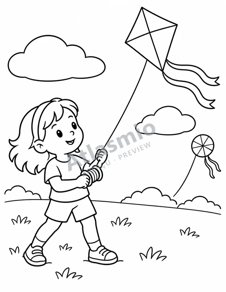Colouring illustration: The sky over Saint-Honoré