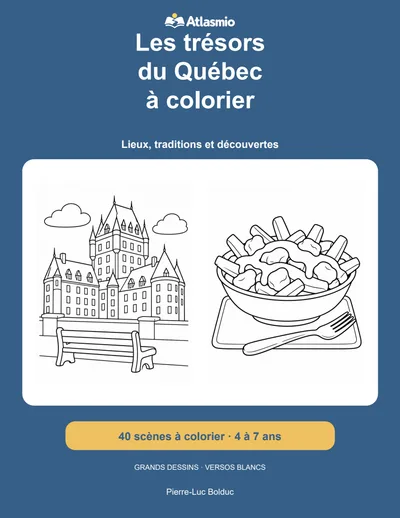 Couverture : Les trésors du Québec à colorier