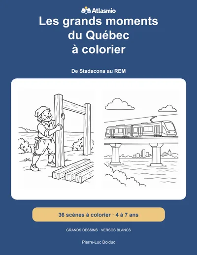 Couverture : Les grands moments du Québec à colorier