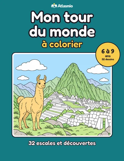 Couverture : Mon tour du monde à colorier