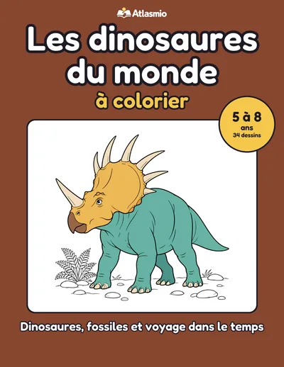 Couverture : Les dinosaures du monde à colorier