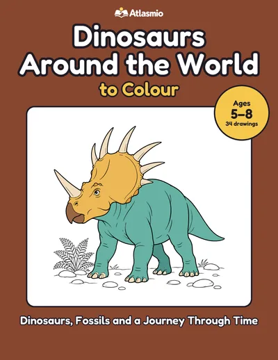 Cover: Dinosaurs Around the World to Colour
